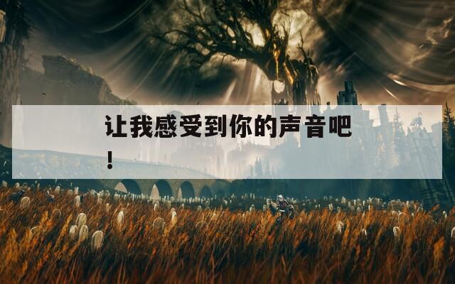 让我感受到你的声音吧！