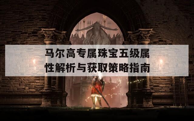马尔高专属珠宝五级属性解析与获取策略指南