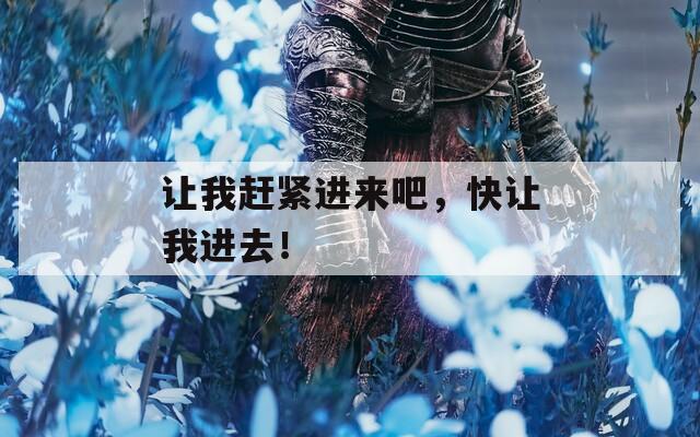 让我赶紧进来吧，快让我进去！
