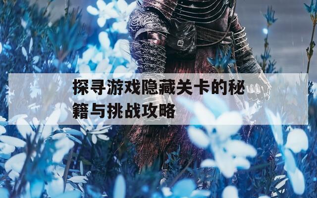 探寻游戏隐藏关卡的秘籍与挑战攻略
