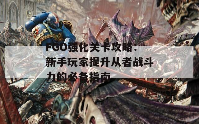 FGO强化关卡攻略：新手玩家提升从者战斗力的必备指南