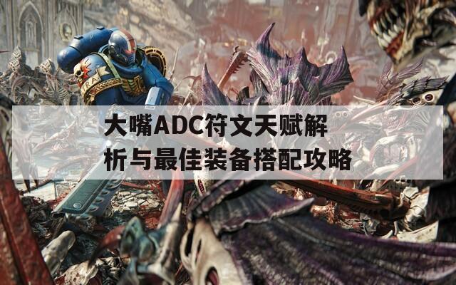 大嘴ADC符文天赋解析与最佳装备搭配攻略