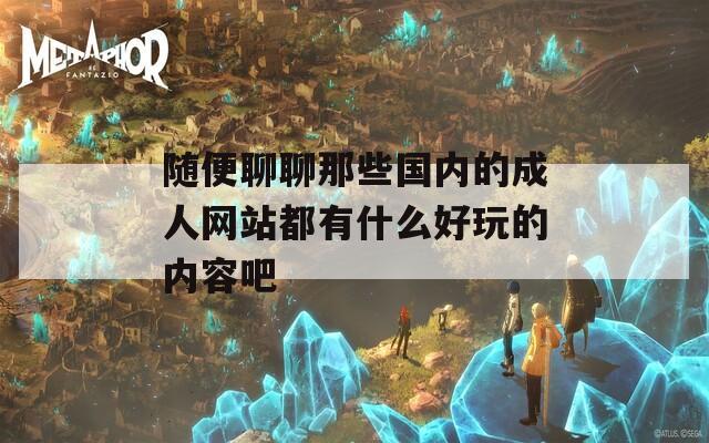 随便聊聊那些国内的成人网站都有什么好玩的内容吧