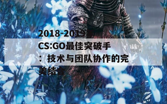 2018-2019年CS:GO最佳突破手：技术与团队协作的完美结合