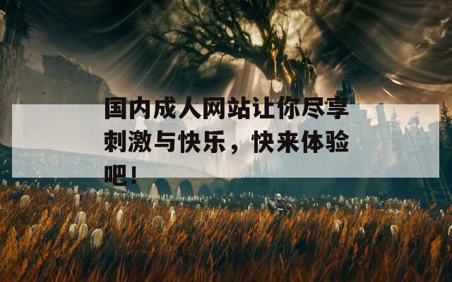 国内成人网站让你尽享刺激与快乐，快来体验吧！