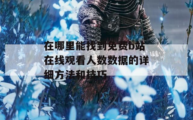 在哪里能找到免费b站在线观看人数数据的详细方法和技巧