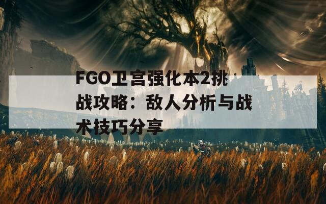 FGO卫宫强化本2挑战攻略：敌人分析与战术技巧分享