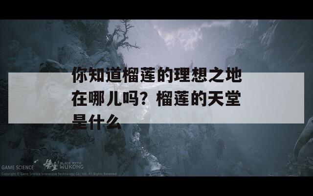 你知道榴莲的理想之地在哪儿吗？榴莲的天堂是什么