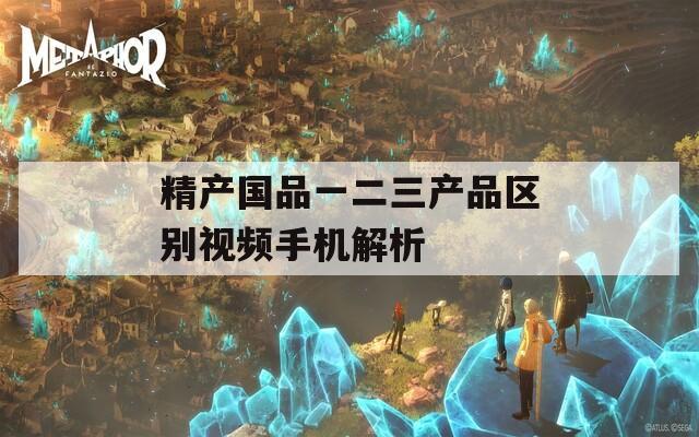 精产国品一二三产品区别视频手机解析