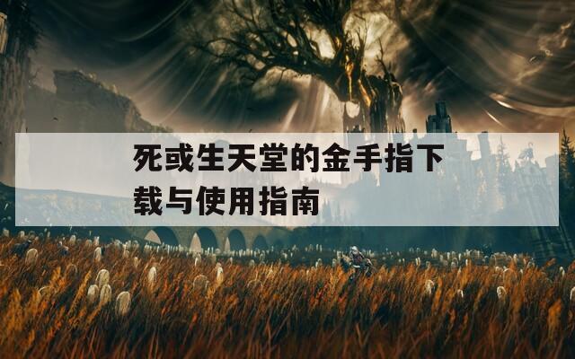 死或生天堂的金手指下载与使用指南