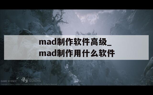 mad制作软件高级_mad制作用什么软件