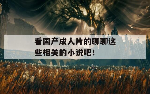 看国产成人片的聊聊这些相关的小说吧！