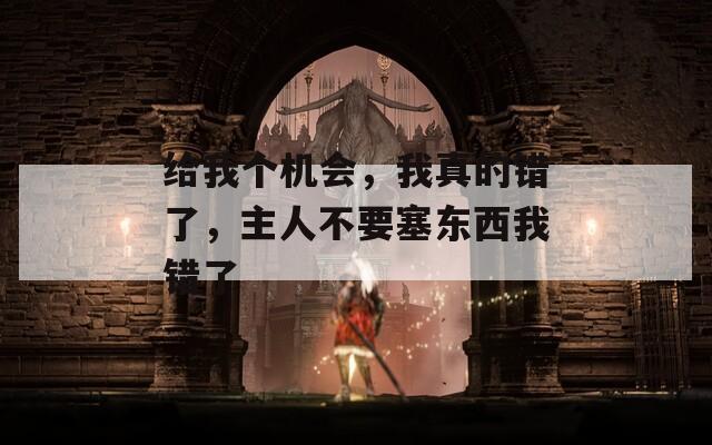 给我个机会，我真的错了，主人不要塞东西我错了