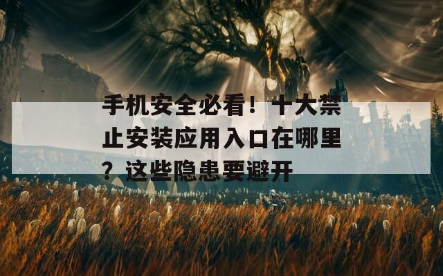 手机安全必看！十大禁止安装应用入口在哪里？这些隐患要避开