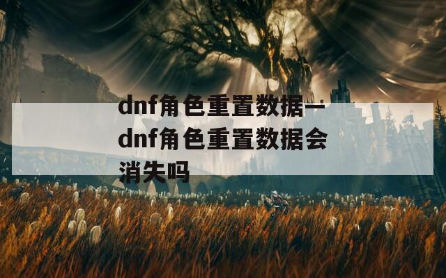 dnf角色重置数据—dnf角色重置数据会消失吗