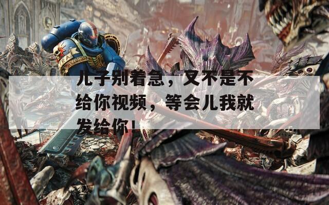 儿子别着急，又不是不给你视频，等会儿我就发给你！