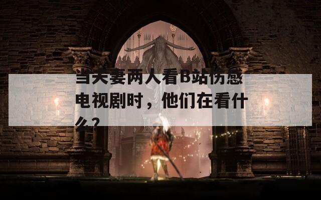 当夫妻两人看B站伤感电视剧时，他们在看什么？