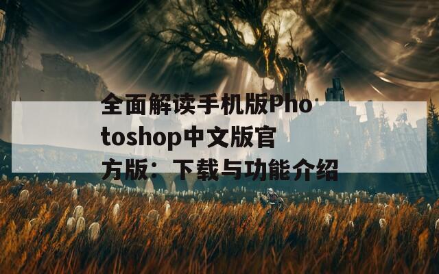 全面解读手机版Photoshop中文版官方版：下载与功能介绍