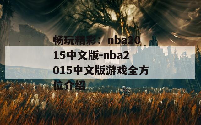 畅玩精彩：nba2015中文版-nba2015中文版游戏全方位介绍