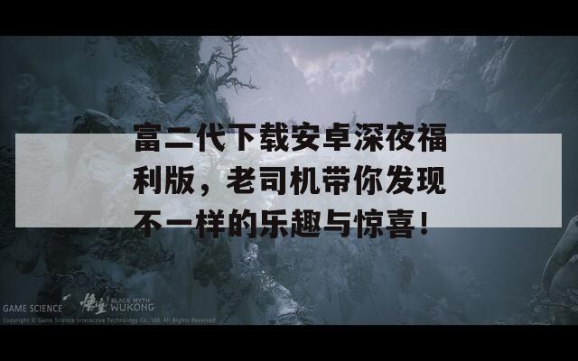 富二代下载安卓深夜福利版，老司机带你发现不一样的乐趣与惊喜！