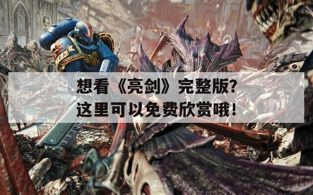 想看《亮剑》完整版？这里可以免费欣赏哦！