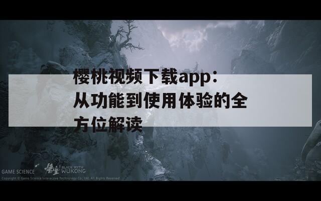 樱桃视频下载app：从功能到使用体验的全方位解读