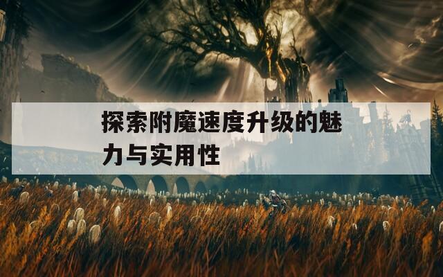 探索附魔速度升级的魅力与实用性