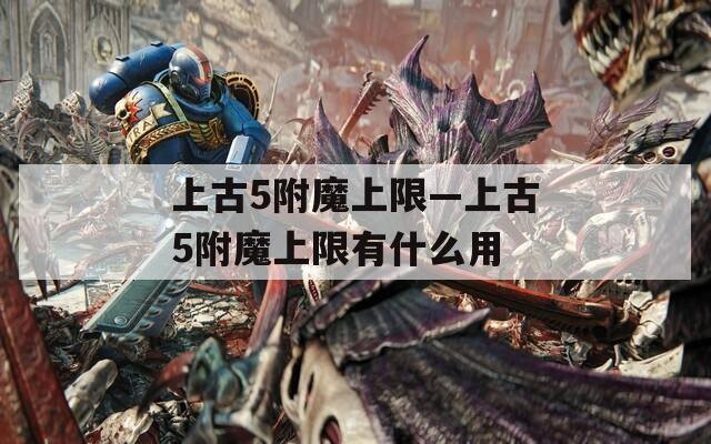 上古5附魔上限—上古5附魔上限有什么用
