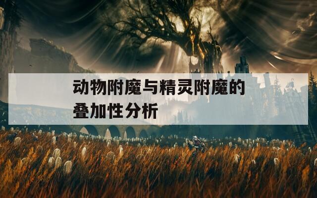 动物附魔与精灵附魔的叠加性分析