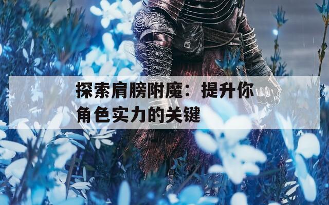 探索肩膀附魔：提升你角色实力的关键