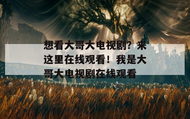 想看大哥大电视剧？来这里在线观看！我是大哥大电视剧在线观看