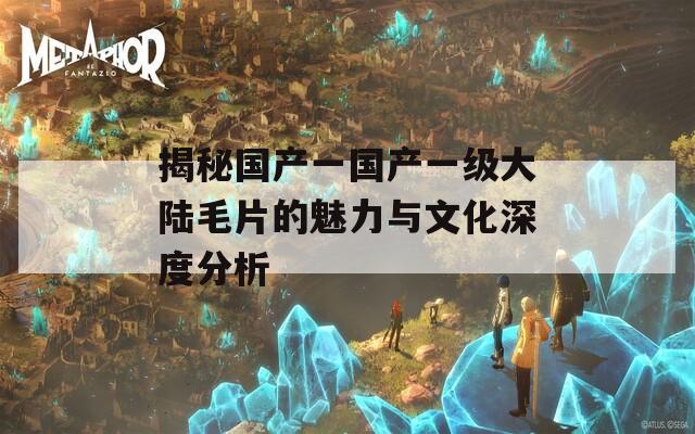 揭秘国产一国产一级大陆毛片的魅力与文化深度分析