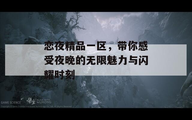 恋夜精品一区，带你感受夜晚的无限魅力与闪耀时刻