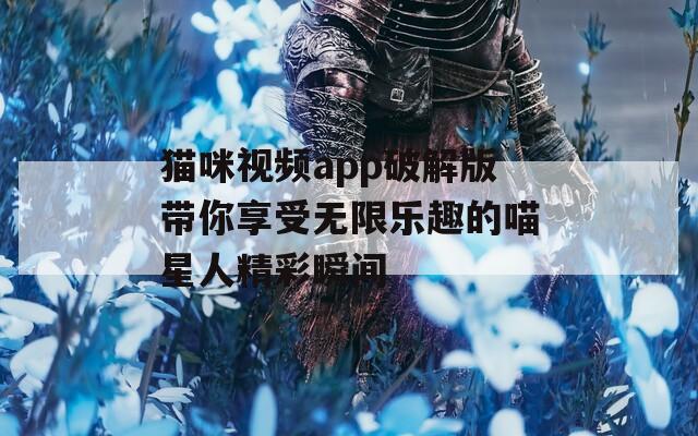 猫咪视频app破解版带你享受无限乐趣的喵星人精彩瞬间