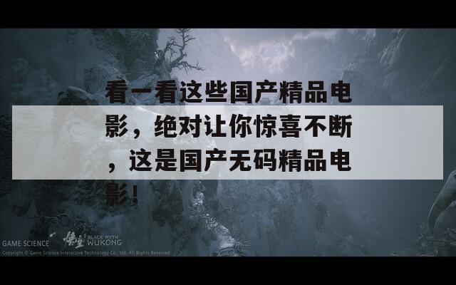 看一看这些国产精品电影，绝对让你惊喜不断，这是国产无码精品电影！