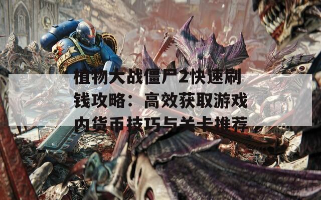 植物大战僵尸2快速刷钱攻略：高效获取游戏内货币技巧与关卡推荐